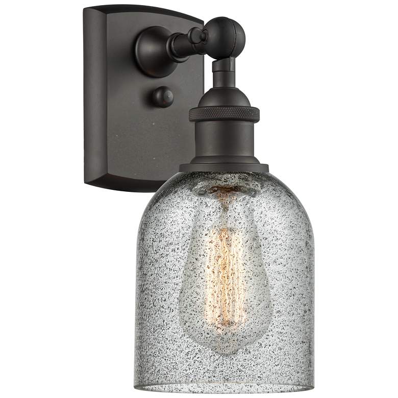 Image 1 Caledonia 5" LED Sconce - Bronze Finish - Charcoal Shade