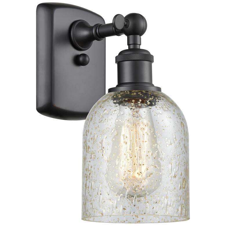 Image 1 Caledonia 5" LED Sconce - Matte Black Finish - Mica Shade