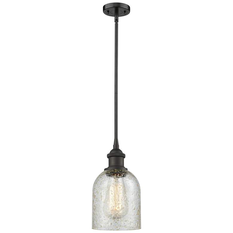 Image 1 Caledonia 5" Oil Rubbed Bronze Mini Pendant w/ Mica Shade
