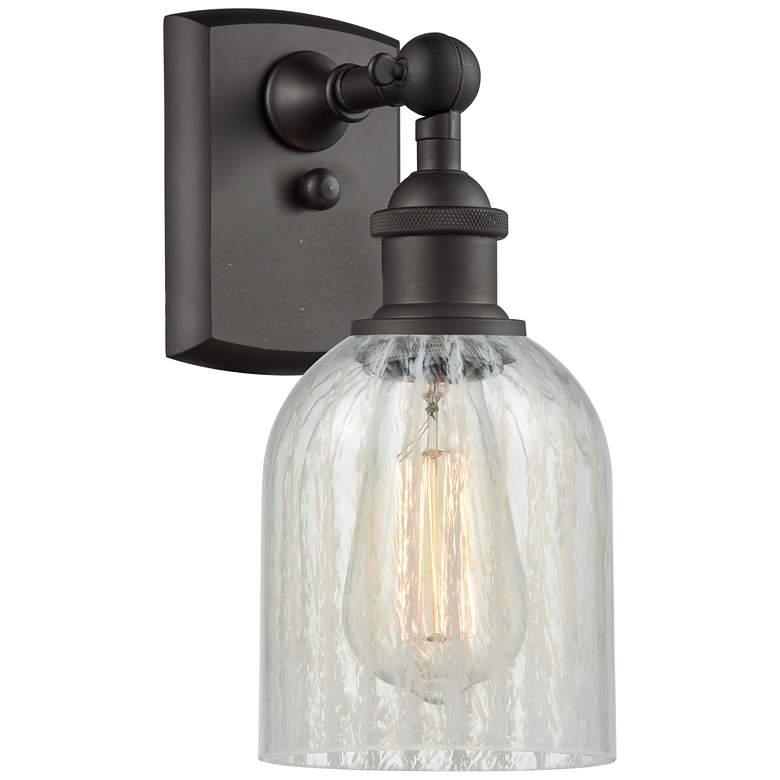 Image 1 Caledonia 5" Oil Rubbed Bronze Sconce w/ Mouchette Shade