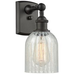 Caledonia 5" Oil Rubbed Bronze Sconce w/ Mouchette Shade