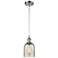 Caledonia 5" Polished Chrome Cord Hung Mini Pendant w/ Mica Shade