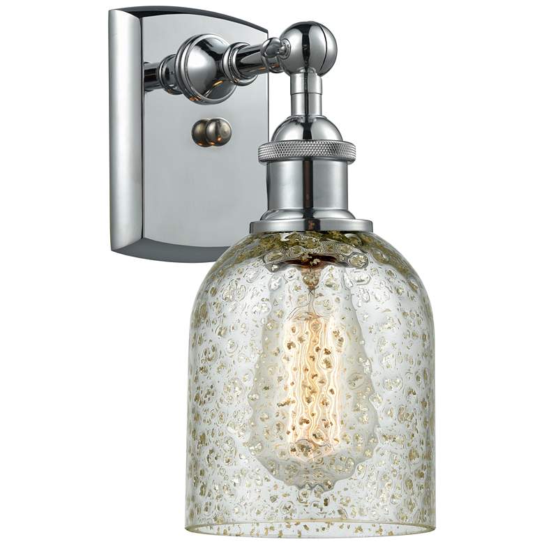 Image 1 Caledonia 5 inch Polished Chrome Sconce w/ Mica Shade