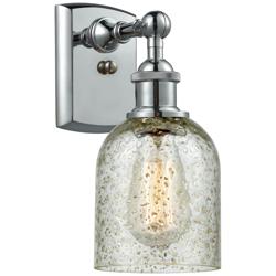 Caledonia 5" Polished Chrome Sconce w/ Mica Shade