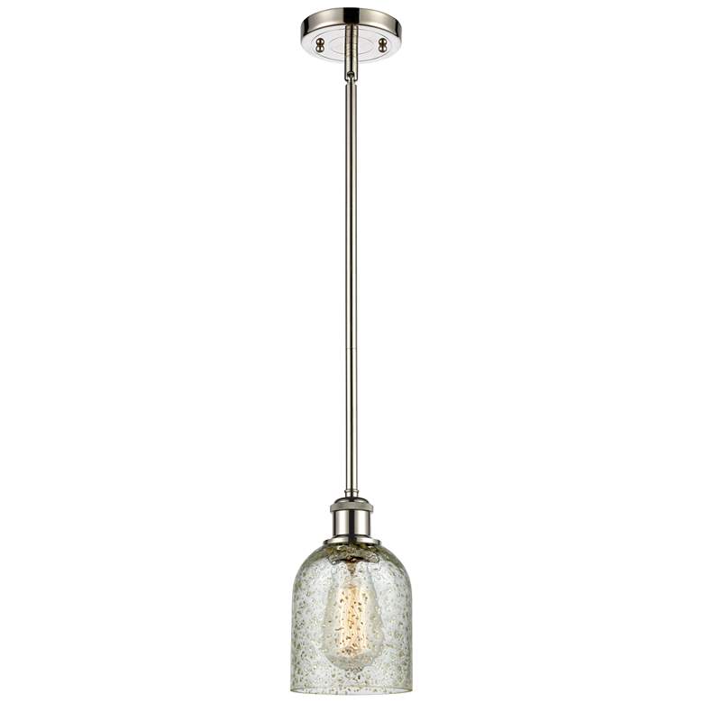 Image 1 Caledonia 5" Polished Nickel Mini Pendant w/ Mica Shade