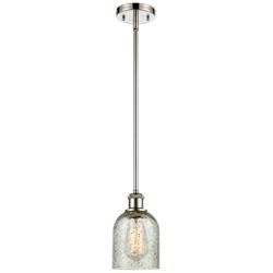 Caledonia 5" Polished Nickel Mini Pendant w/ Mica Shade