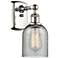 Caledonia 5" Polished Nickel Sconce w/ Charcoal Shade