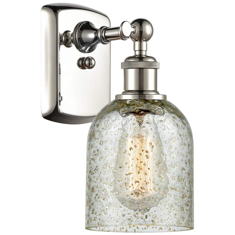 Image 1 Caledonia 5" Polished Nickel Sconce w/ Mica Shade