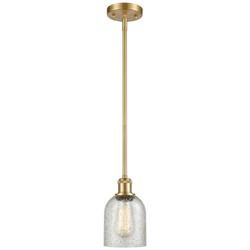 Caledonia 5" Satin Gold Mini Pendant w/ Mica Shade