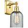 Caledonia 5" Satin Gold Sconce w/ Charcoal Shade