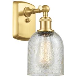 Caledonia 5" Satin Gold Sconce w/ Mica Shade