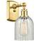 Caledonia 5" Satin Gold Sconce w/ Mouchette Shade