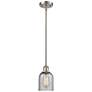 Caledonia 5" LED Mini Pendant - Brushed Satin Nickel - Charcoal Shade