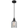 Caledonia 5" LED Mini Pendant - Matte Black - Charcoal Shade