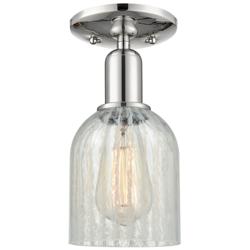Caledonia 5" Wide Polished Nickel Semi-Flush Mount w/ Mouchette Shade