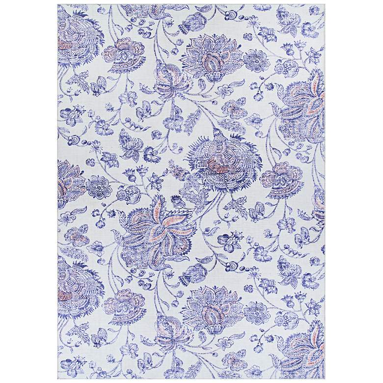 Image 2 Caledonia Kamla 5'x8' Plumeria Ivory Indoor Area Rug