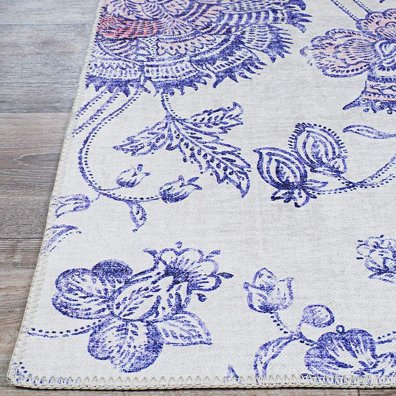 Image 3 Caledonia Kamla 5'x8' Plumeria Ivory Indoor Area Rug more views