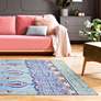 Thumbnail1 of Caledonia Tangiers 2'x8' Runner Aquamarine Indoor Area Rug