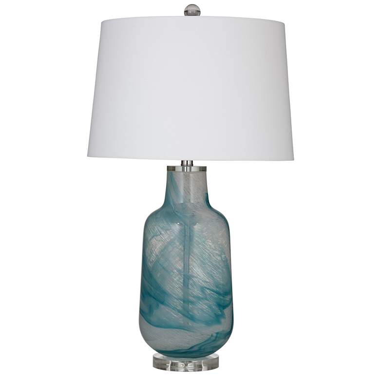 Image 1 Caleeze 30 inch Contemporary Styled Blue Table Lamp