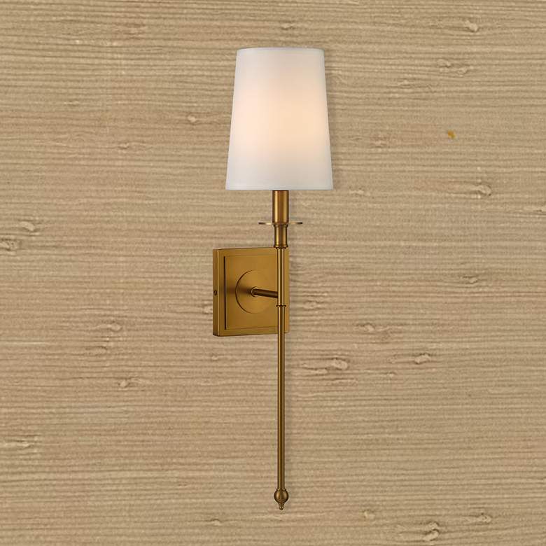 Image 5 Calera 23 1/2" High Signature Brass Wall Sconce more views