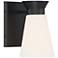 Caleta; 1 Light; Wall Sconce; Black Finish with Frosted Cylindrical Glass