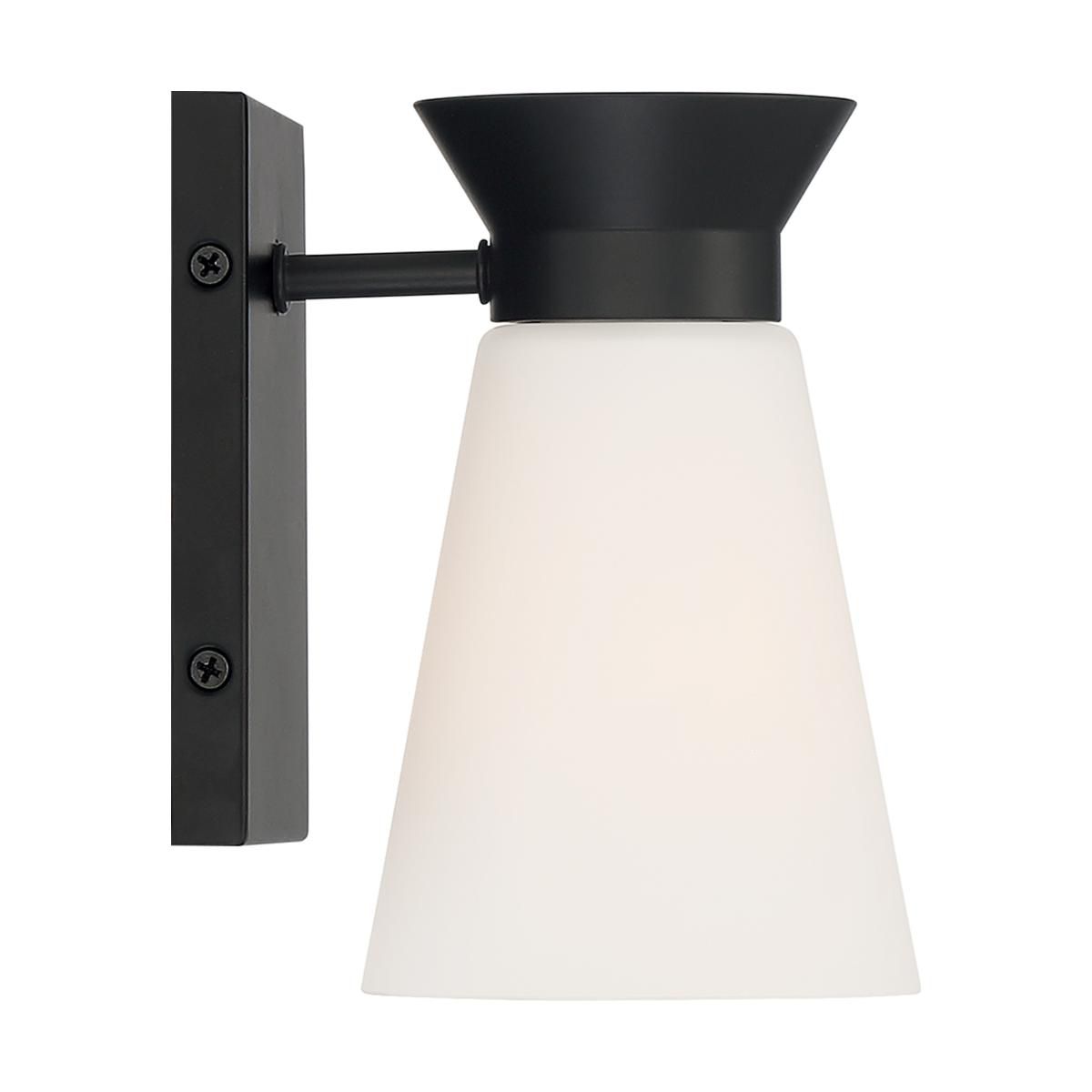 Image 3 Caleta; 1 Light; Wall Sconce; Black Finish with Frosted Cylindrical Glass more views
