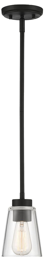 Calhoun 1-Light Mini-Pendant in Matte Black
