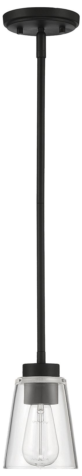 Image 2 Calhoun 1-Light Mini-Pendant in Matte Black more views