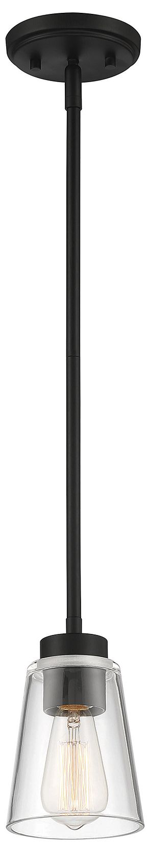Image 3 Calhoun 1-Light Mini-Pendant in Matte Black more views