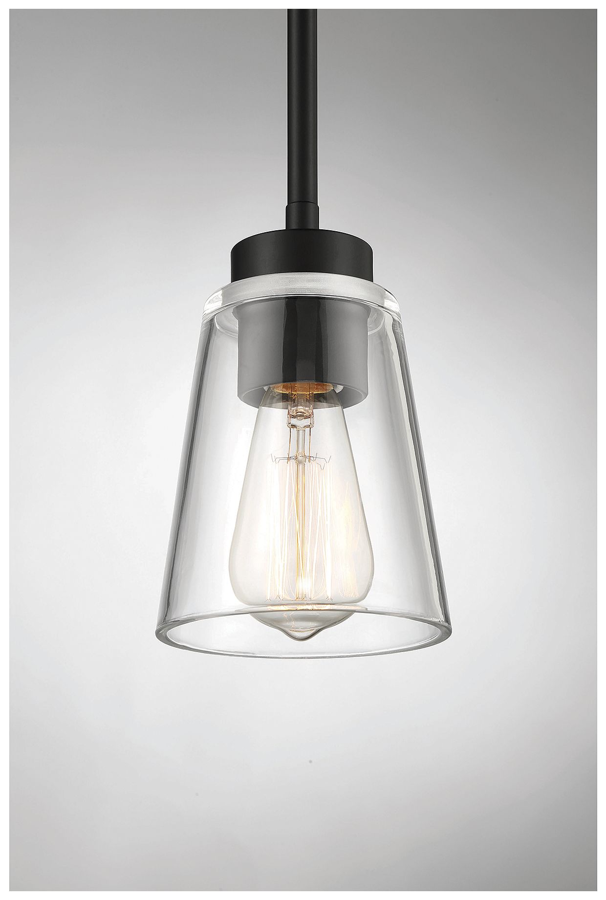 Image 5 Calhoun 1-Light Mini-Pendant in Matte Black more views