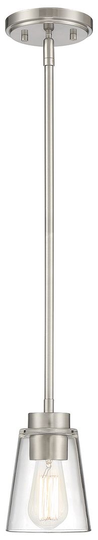 Calhoun 1-Light Mini-Pendant in Satin Nickel