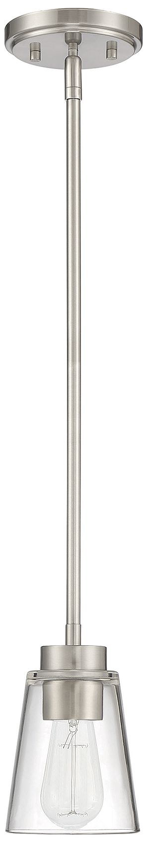 Image 2 Calhoun 1-Light Mini-Pendant in Satin Nickel more views