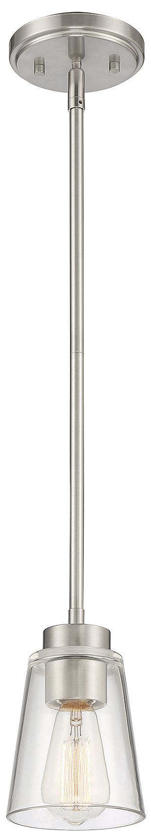 Image 3 Calhoun 1-Light Mini-Pendant in Satin Nickel more views