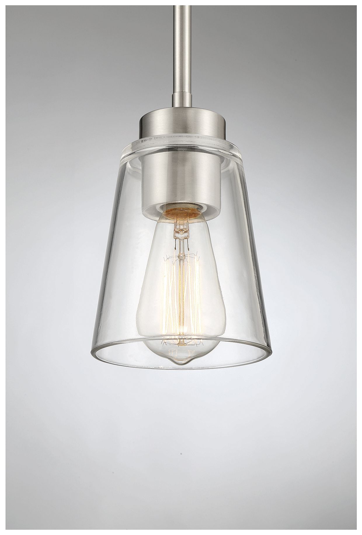 Image 5 Calhoun 1-Light Mini-Pendant in Satin Nickel more views