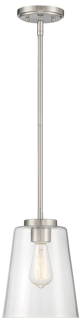 Calhoun 1-Light Pendant in Satin Nickel