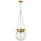 Calhoun 13" Wide Heritage Brass Globe Pendant Light