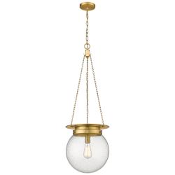 Calhoun 13" Wide Heritage Brass Globe Pendant Light