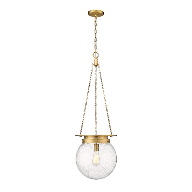 Image 5 Calhoun 13" Wide Heritage Brass Globe Pendant Light more views