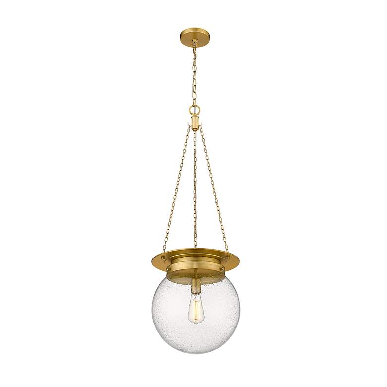 Image 6 Calhoun 13" Wide Heritage Brass Globe Pendant Light more views