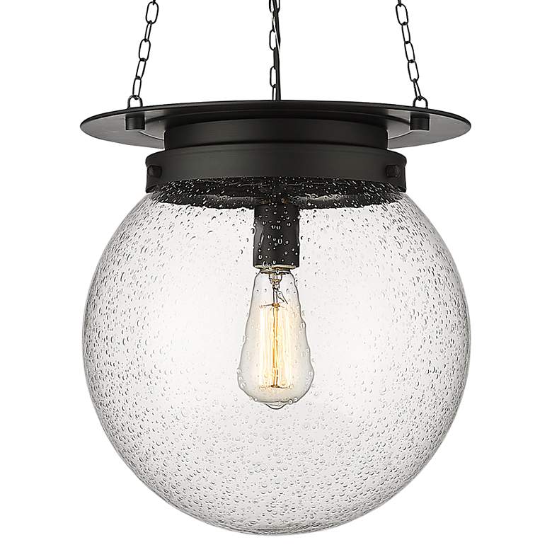 Image 2 Calhoun 13" Wide Matte Black Globe Pendant Light more views