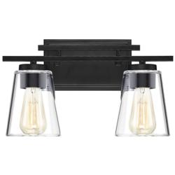 Calhoun 2-Light Bathroom Vanity Light in Black