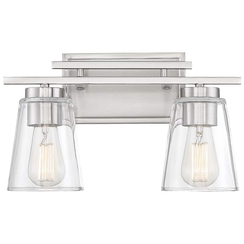 Image 1 Calhoun 2-Light Bathroom Vanity Light in Satin Nickel