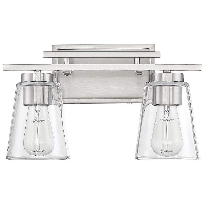 Image 2 Calhoun 2-Light Bathroom Vanity Light in Satin Nickel more views