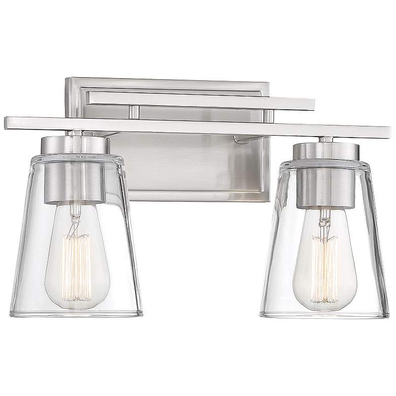 Image 3 Calhoun 2-Light Bathroom Vanity Light in Satin Nickel more views