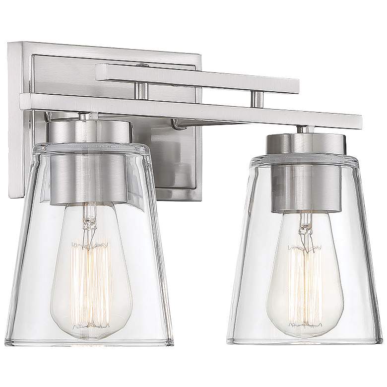 Image 4 Calhoun 2-Light Bathroom Vanity Light in Satin Nickel more views