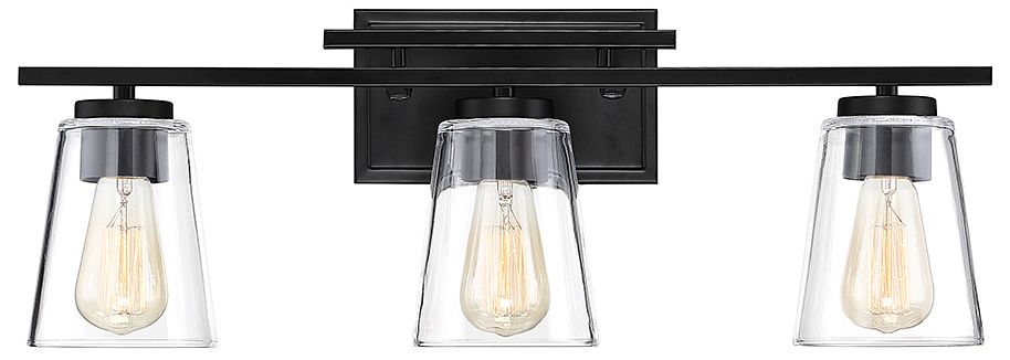 Calhoun 3-Light Bathroom Vanity Light in Black