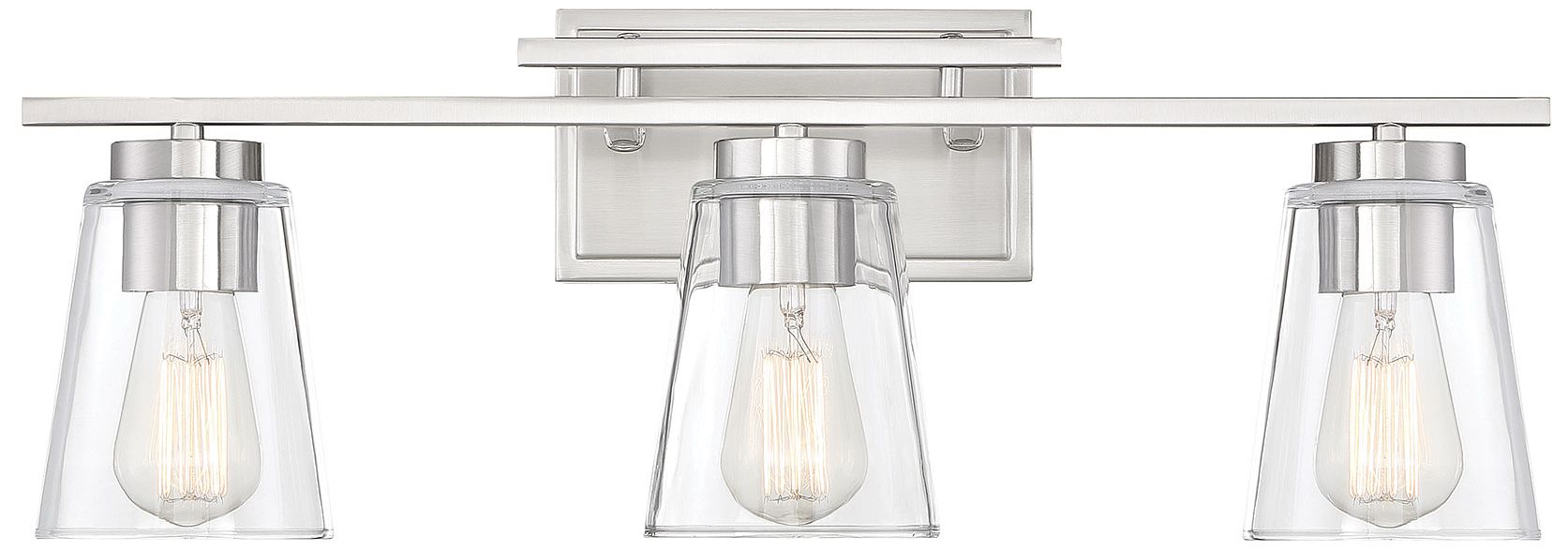 Calhoun 3-Light Bathroom Vanity Light in Satin Nickel