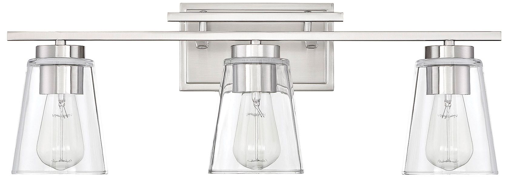 Image 5 Calhoun 3-Light Bathroom Vanity Light in Satin Nickel more views