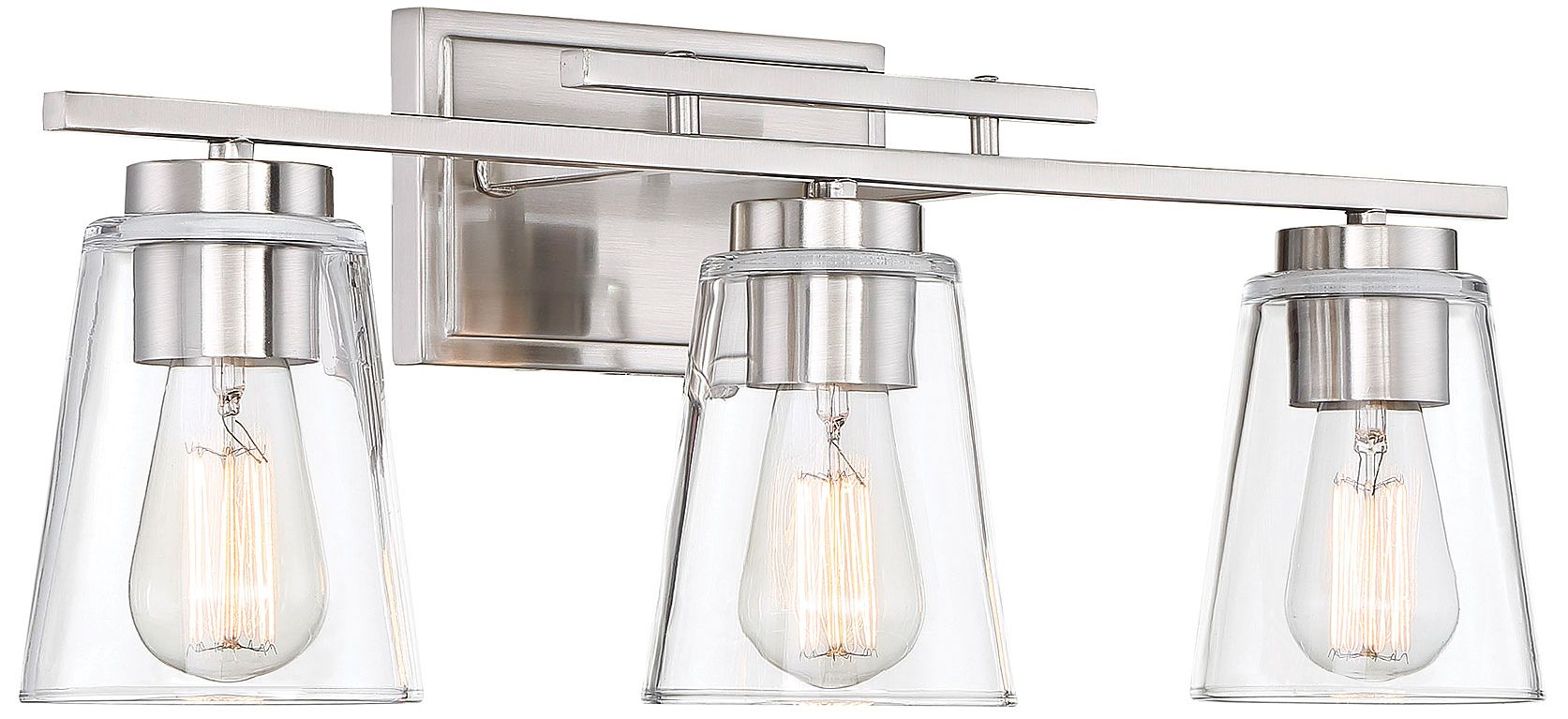 Image 6 Calhoun 3-Light Bathroom Vanity Light in Satin Nickel more views