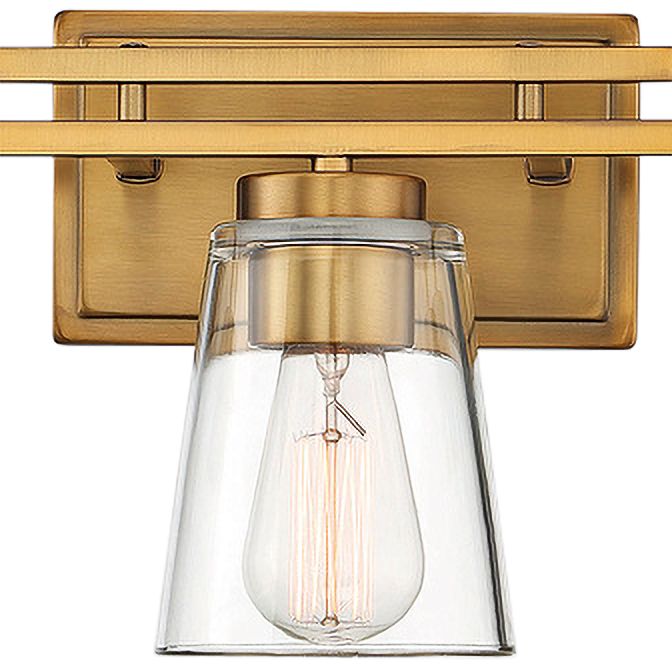 Image 2 Calhoun 3-Light Bathroom Vanity Light in Warm Brass more views